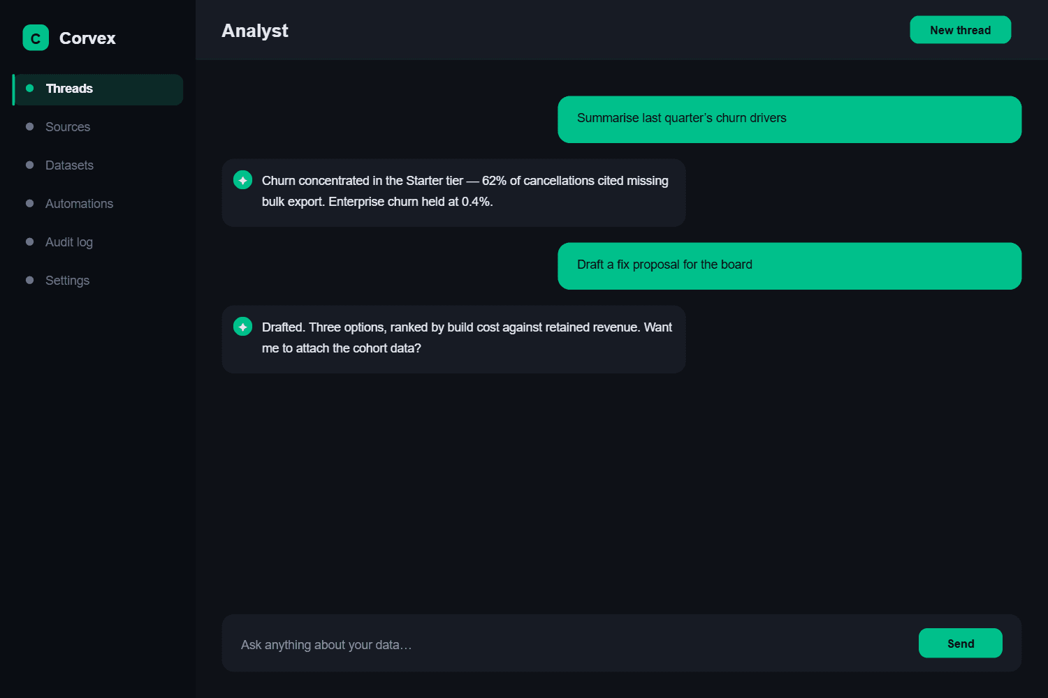 AI research assistant — AI-powered product interface