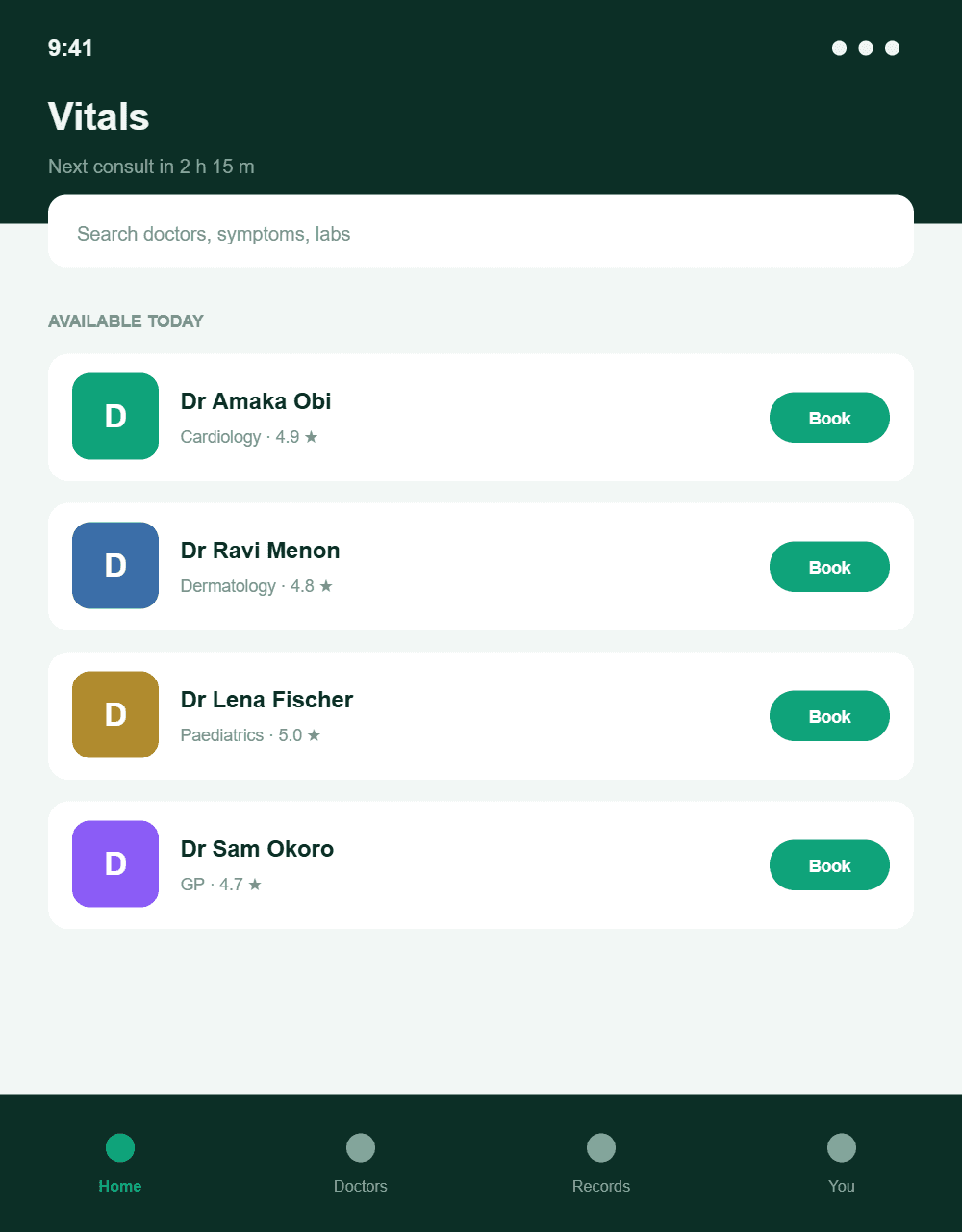 Clinic booking app — Clinic booking mobile app
